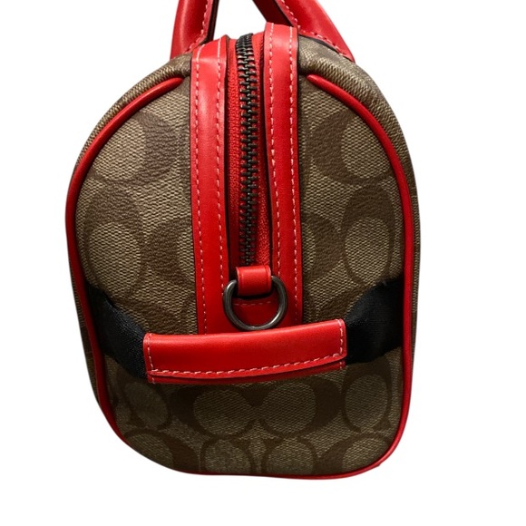 Coach Brown and Red Men's Bag - Picture 4 of 9